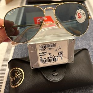 Ray Ban Aviator Polarized sunglasses, RB3689 58mm, Unisex, brand new!